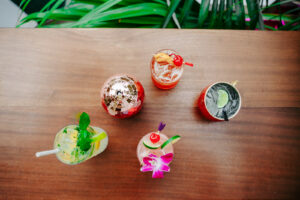 The Pink Palm Hotel - Cocktails at the bar